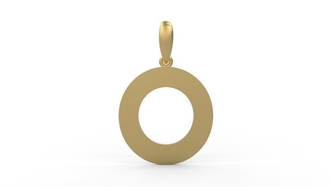 Initial Letters Pendant BATTLE ROYALE O 3D print model