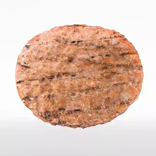 Burger patty 3D model 6