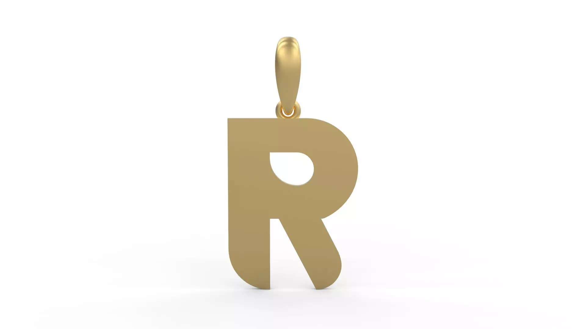 Initial Letters Pendant BATTLE ROYALE R 3D print model_0
