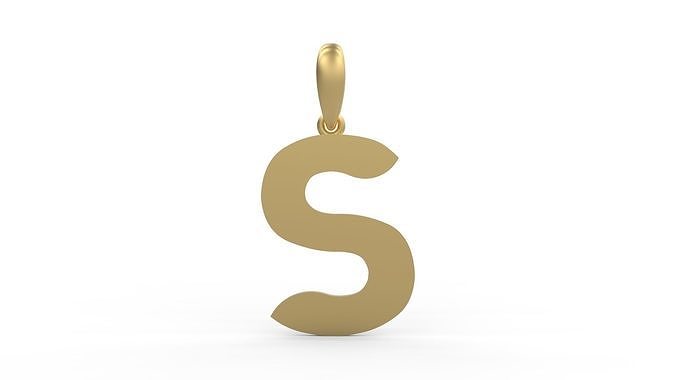 Initial Letters Pendant BATTLE ROYALE S 3D print model