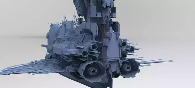 Sci fi Airship Princes Ship