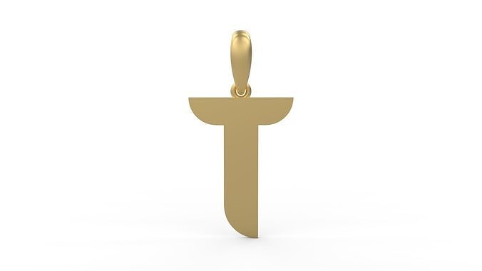 Initial Letters Pendant BATTLE ROYALE T 3D print model