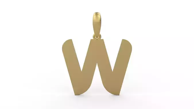 Initial Letters Pendant BATTLE ROYALE W