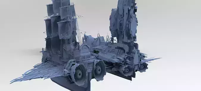 2 Airship Designs Scifi and Queens