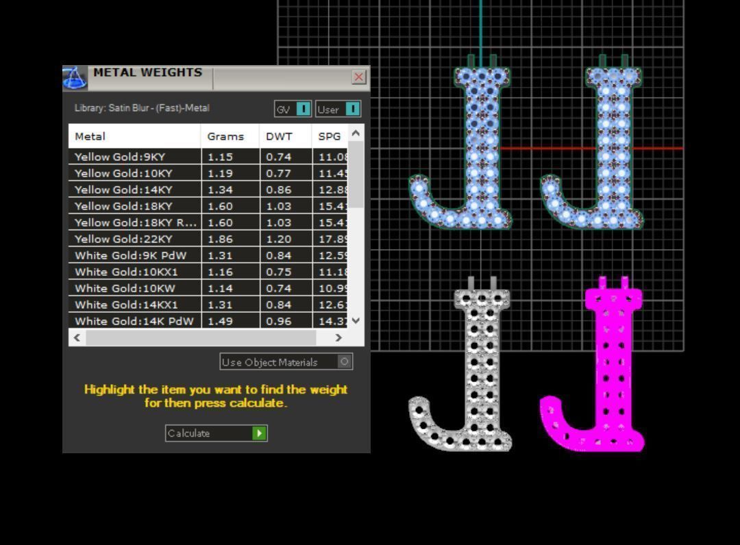 Alphabet letter Pendant  JUST STL 3D model_22