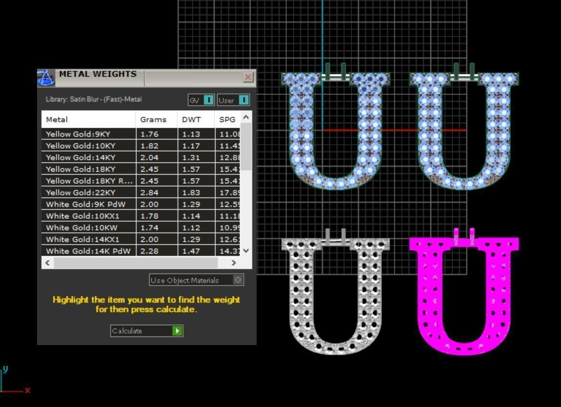 Alphabet letter Pendant  JUST STL 3D model_32