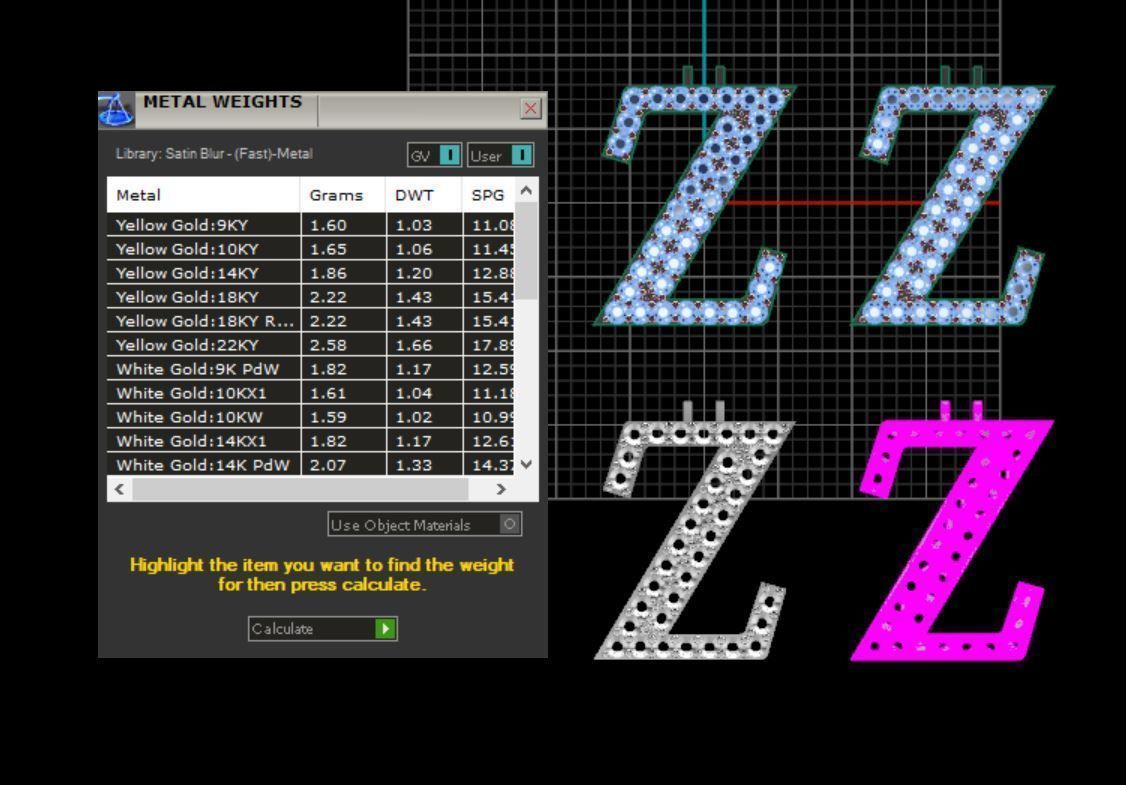 Alphabet letter Pendant  JUST STL 3D model_37
