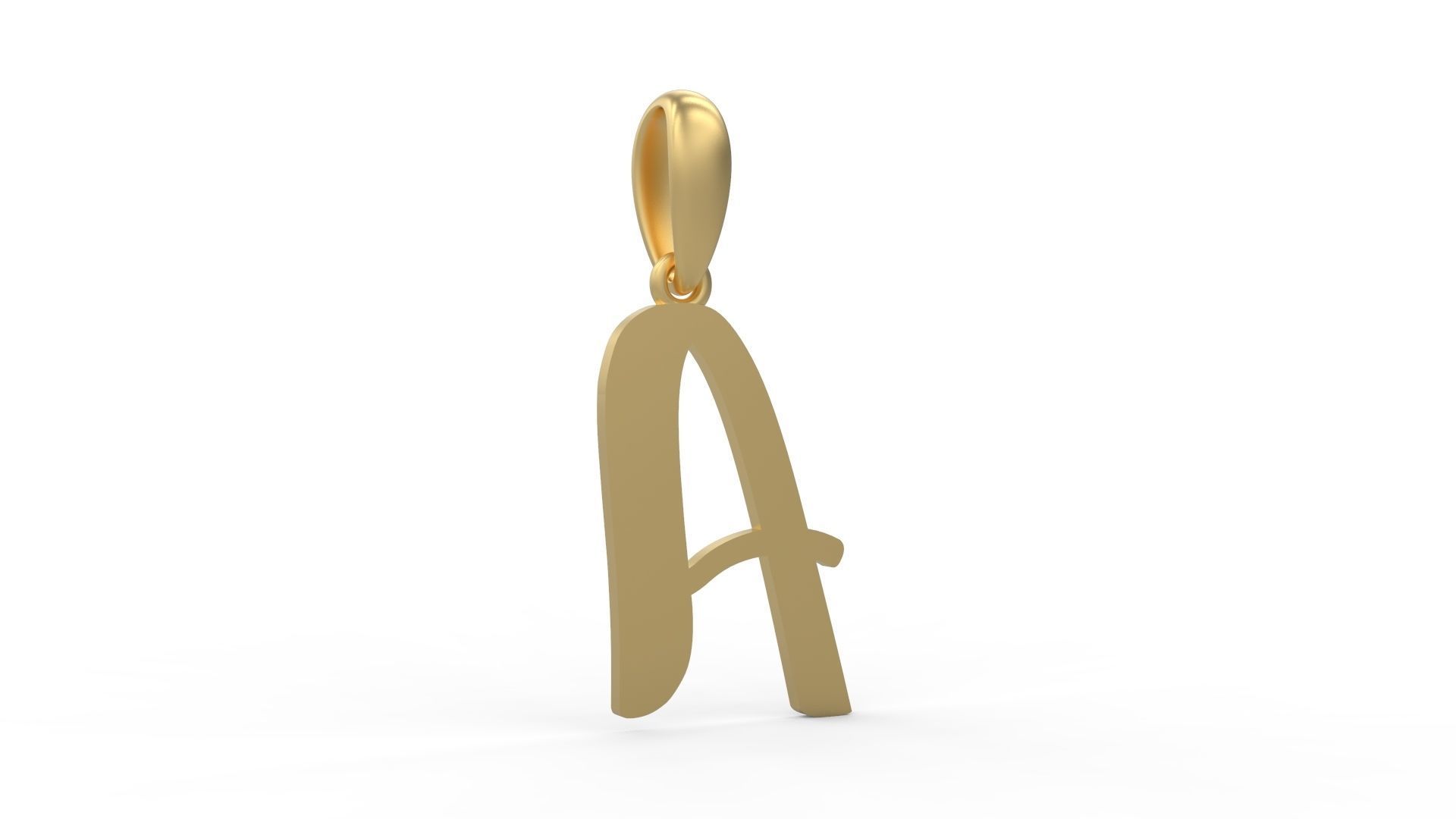 Initial Letters Pendant Beabella A 3D print model_3