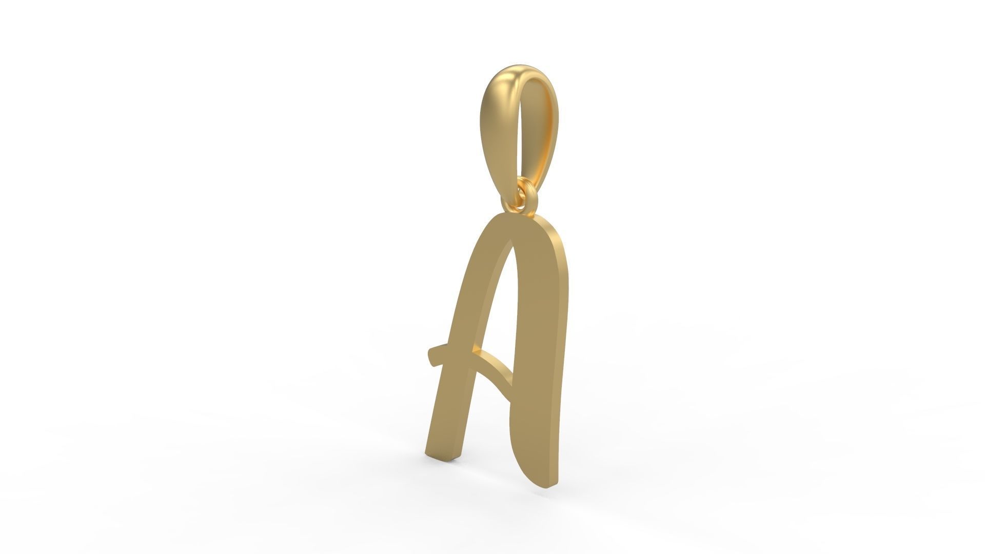 Initial Letters Pendant Beabella A 3D print model_1