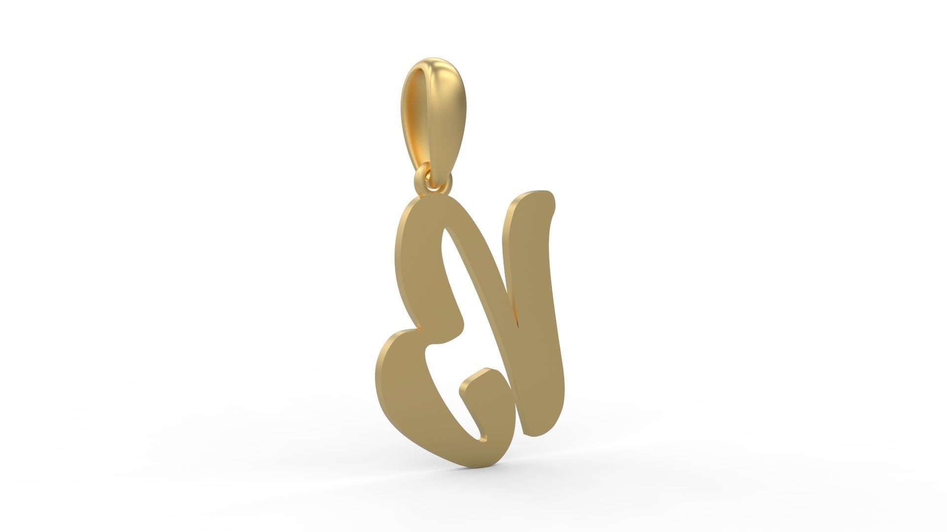 Initial Letters Pendant Beabella B 3D print model_3