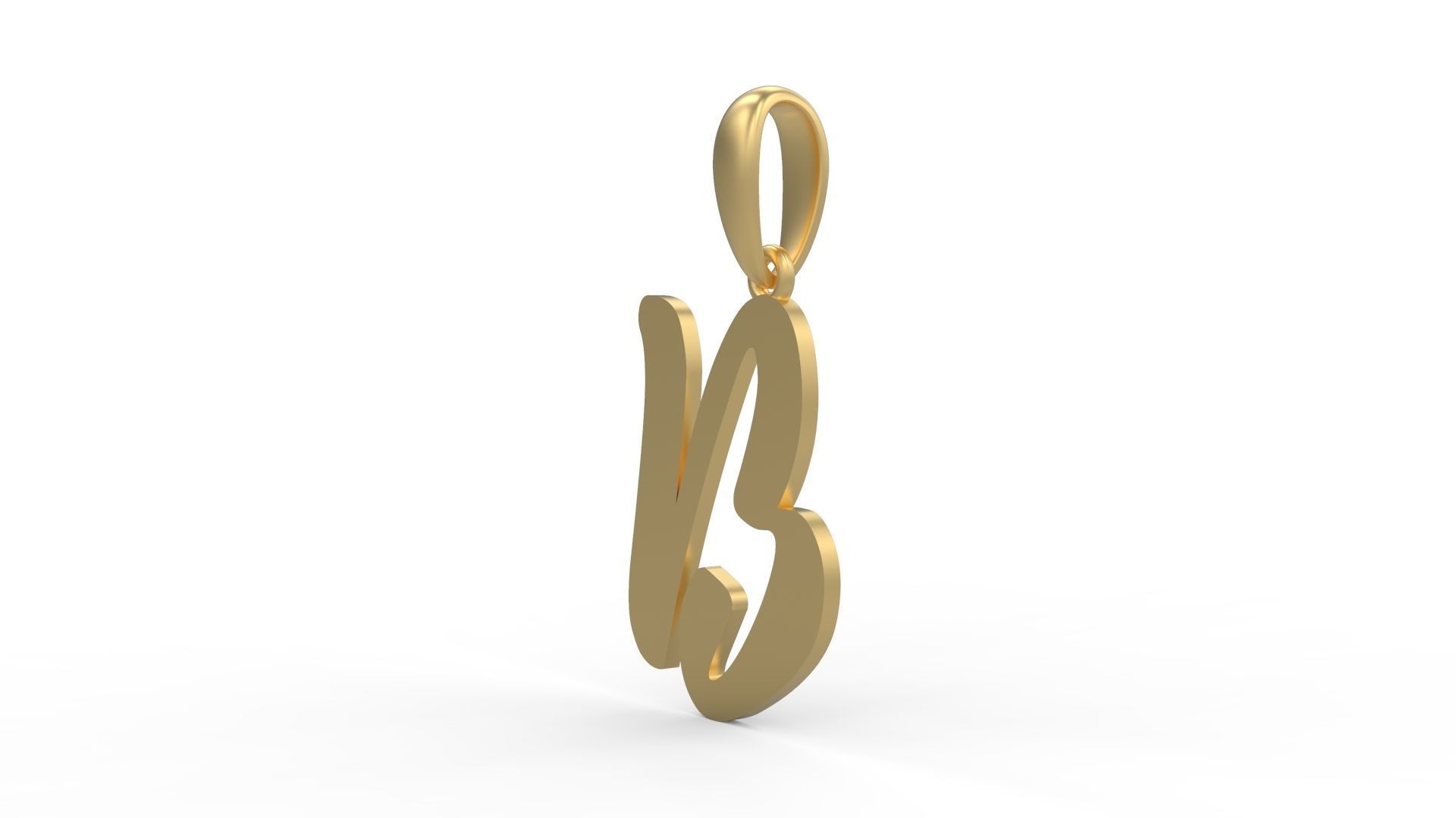 Initial Letters Pendant Beabella B 3D print model_1