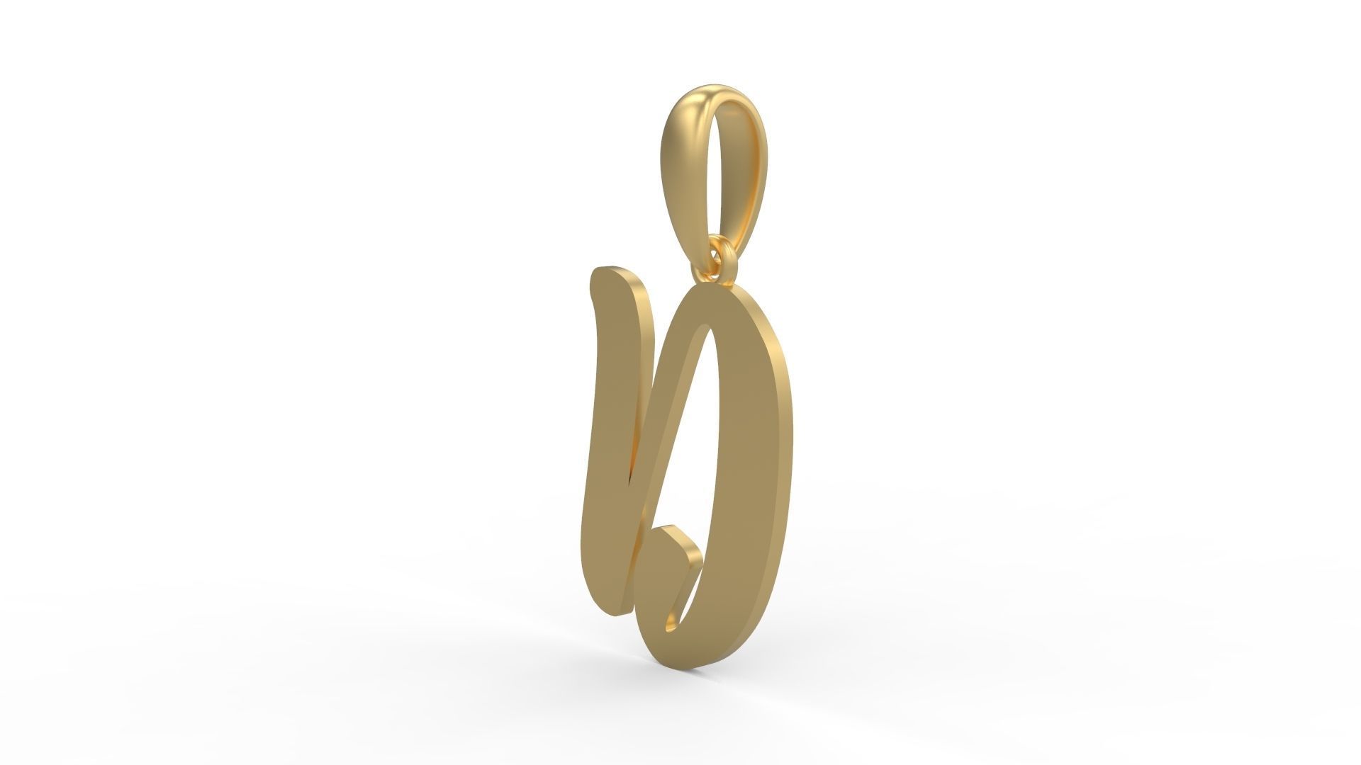 Initial Letters Pendant Beabella D 3D print model_1