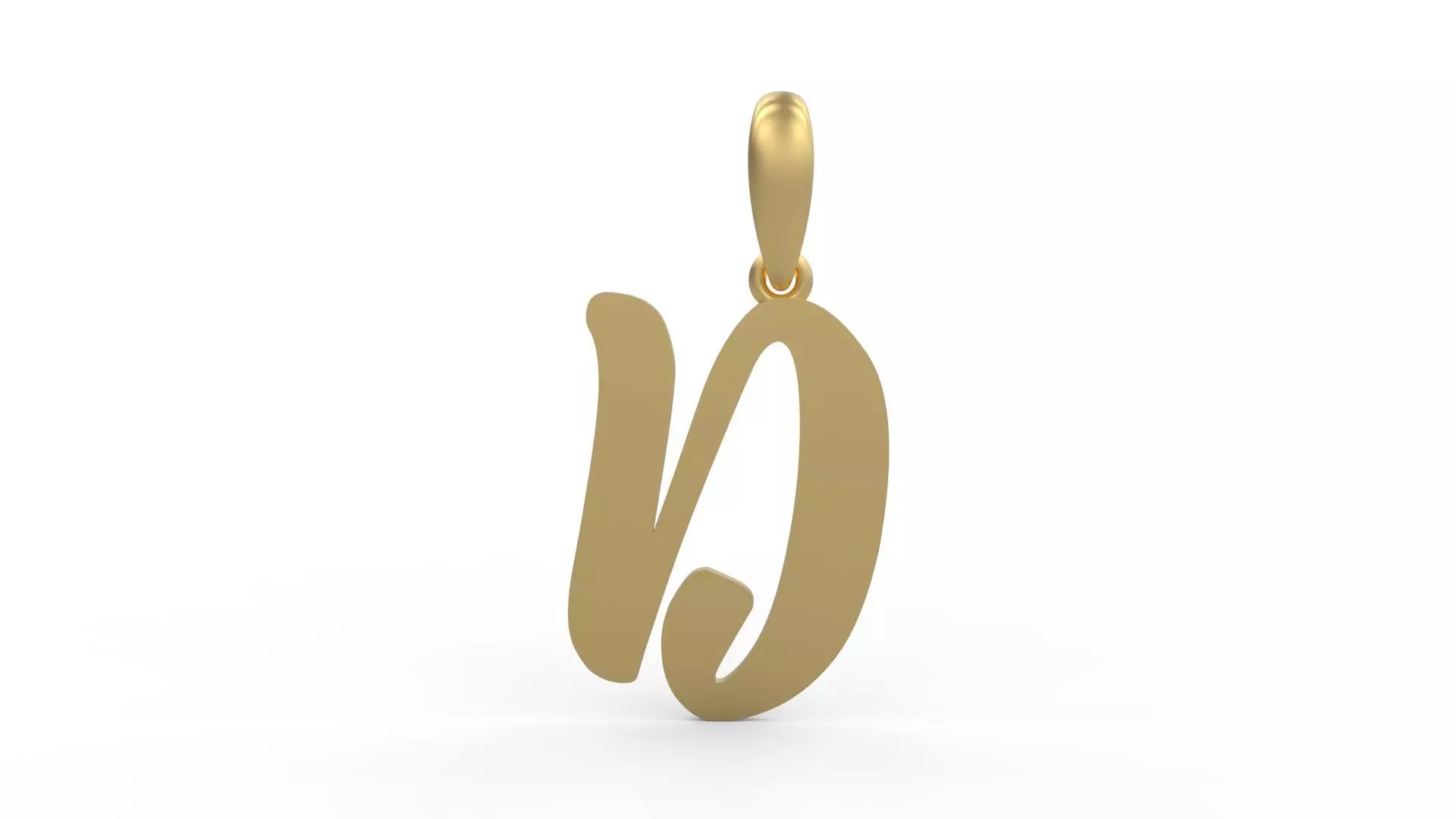 Initial Letters Pendant Beabella D 3D print model_0
