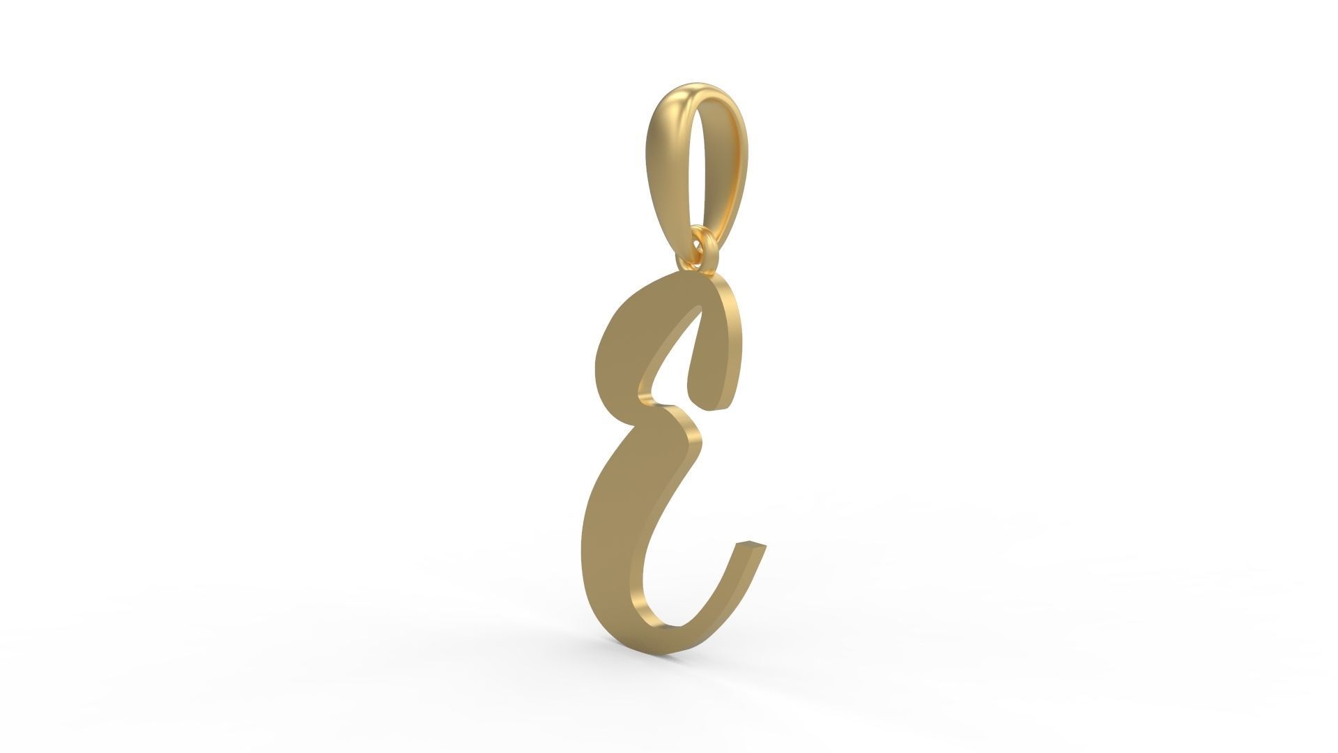 Initial Letters Pendant Beabella E 3D print model_1