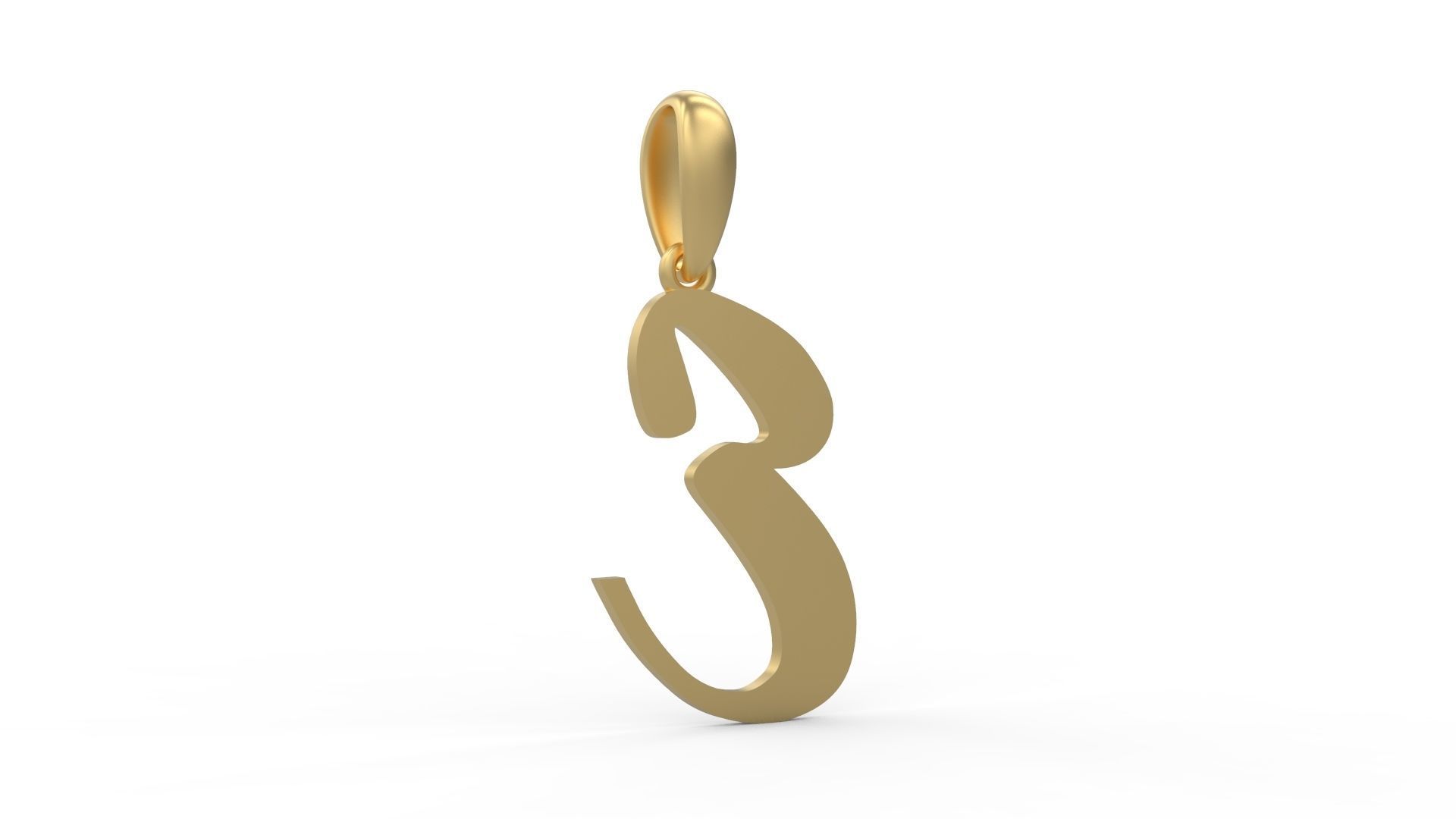 Initial Letters Pendant Beabella E 3D print model_3