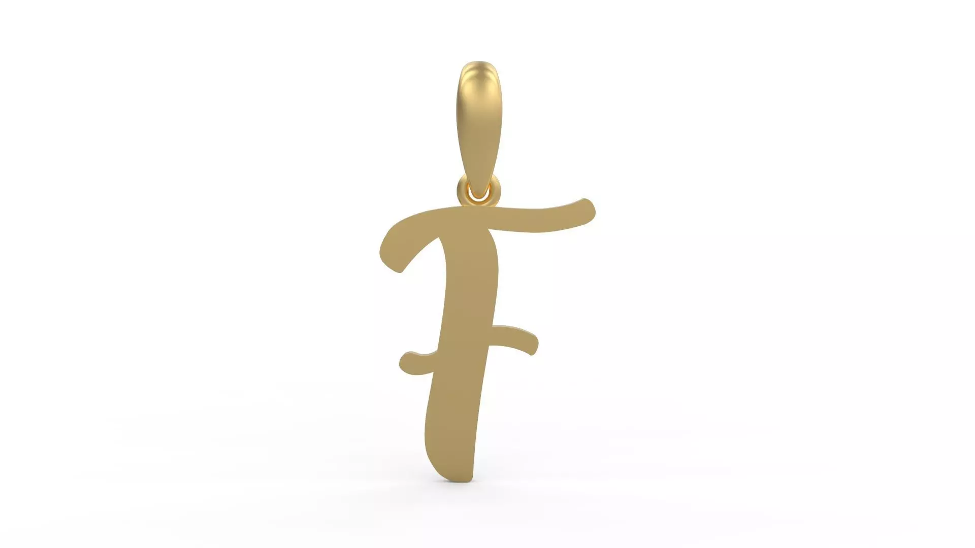Initial Letters Pendant Beabella F 3D print model_0