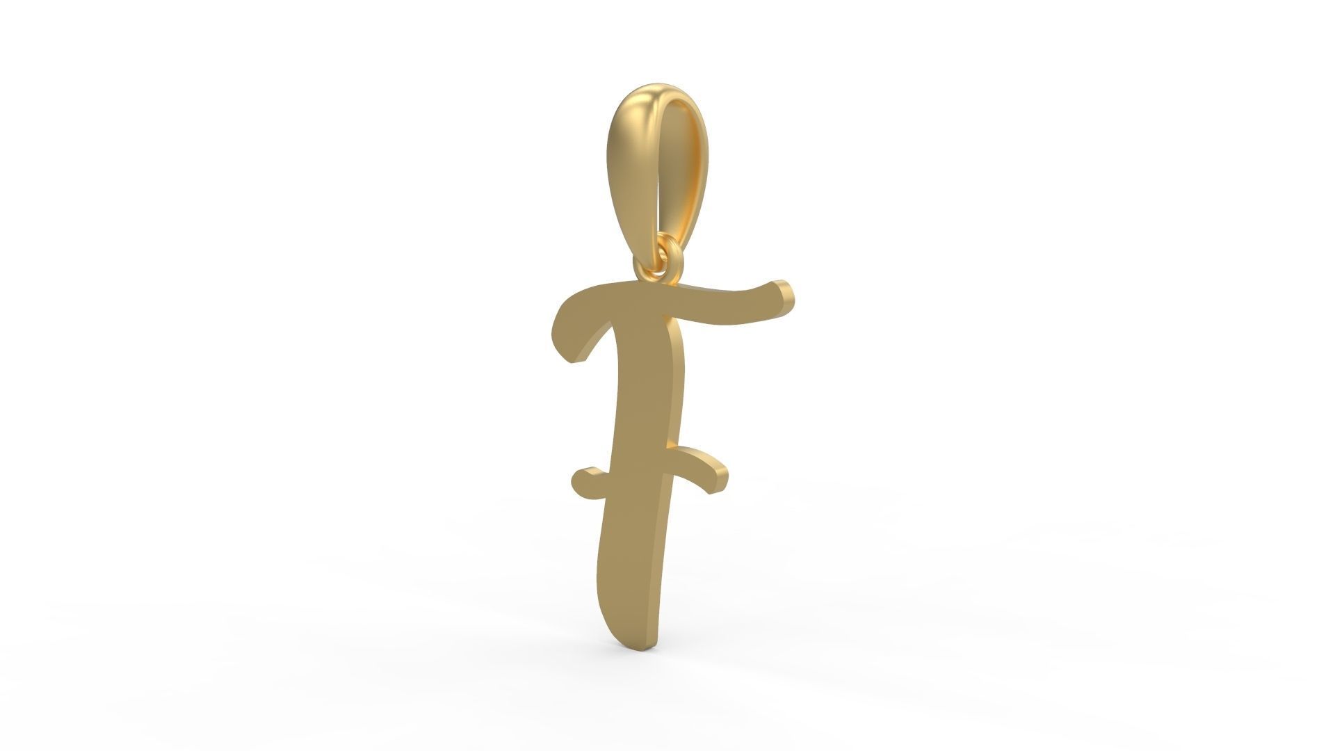Initial Letters Pendant Beabella F 3D print model_1