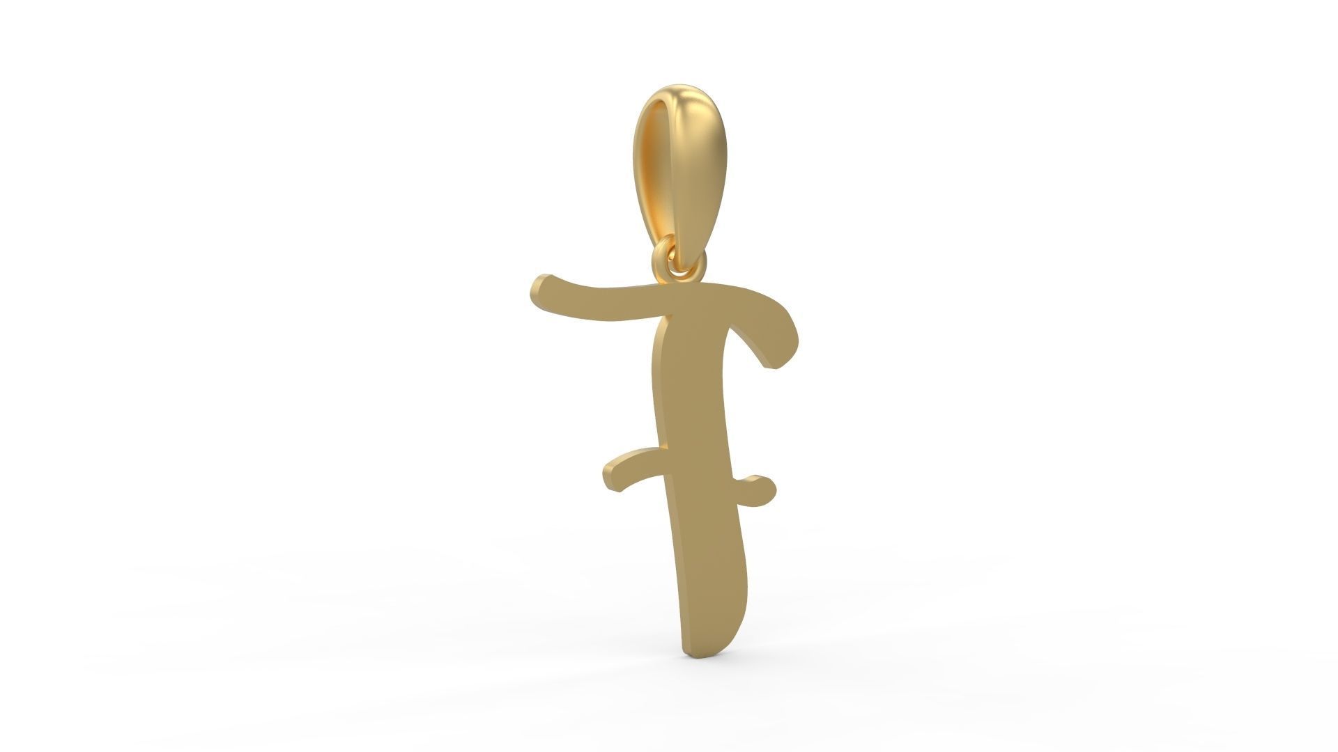 Initial Letters Pendant Beabella F 3D print model_3