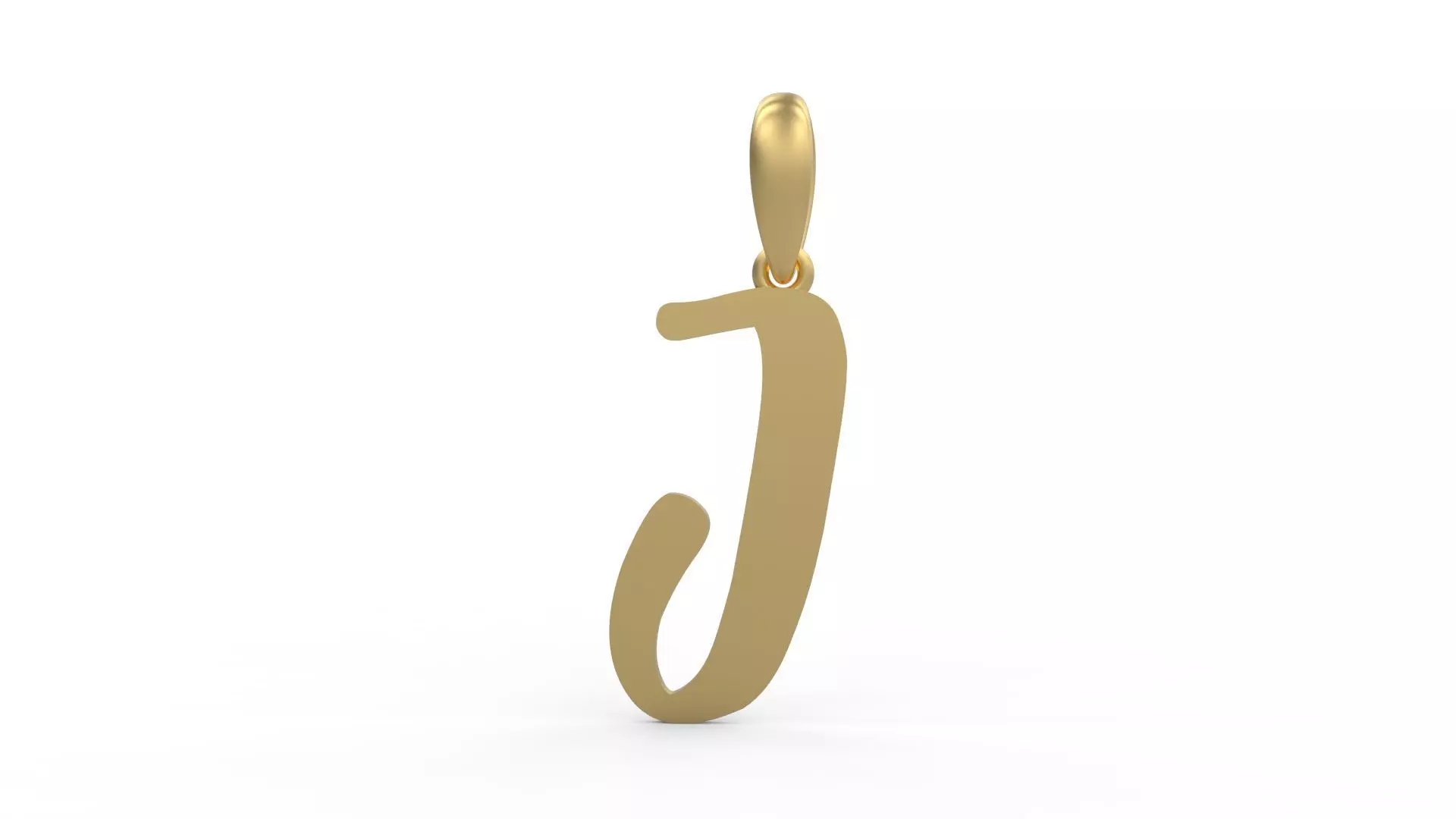Initial Letters Pendant Beabella J 3D print model_0