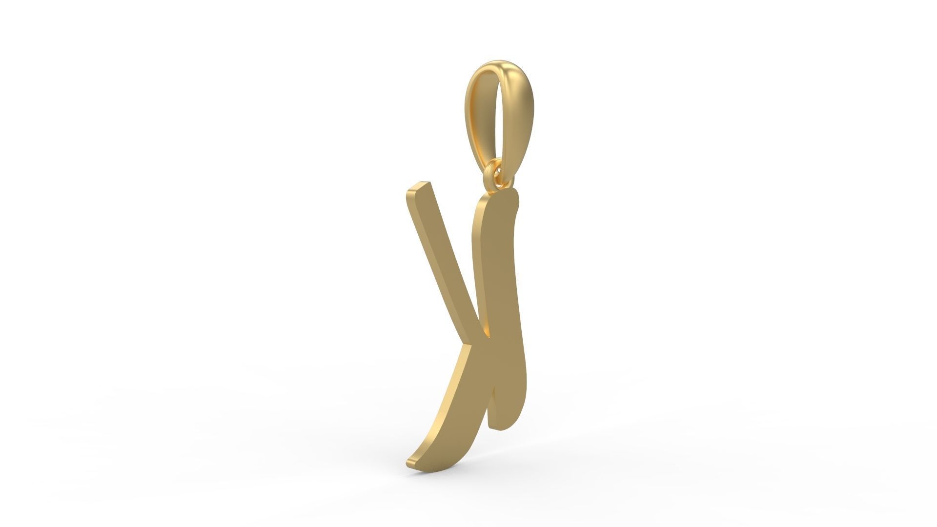 Initial Letters Pendant Beabella K 3D print model_3