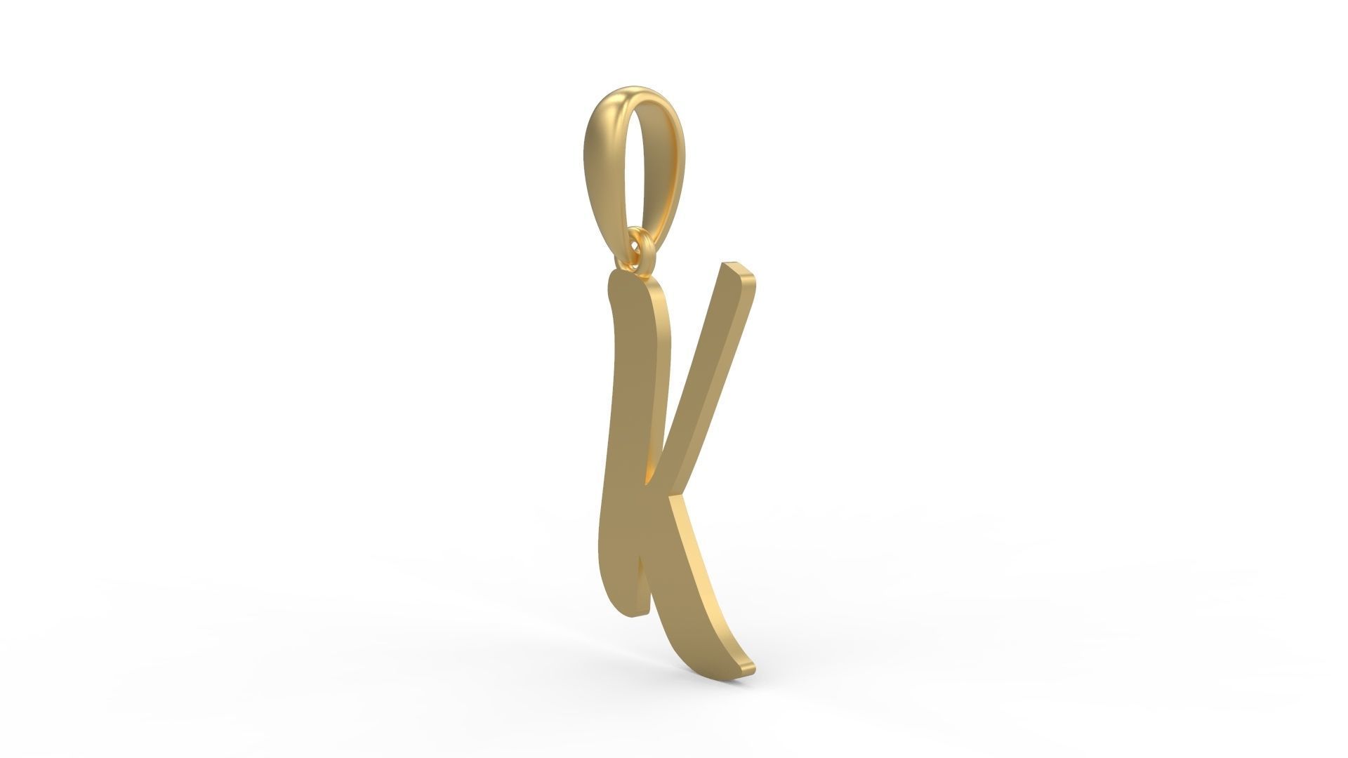 Initial Letters Pendant Beabella K 3D print model_1