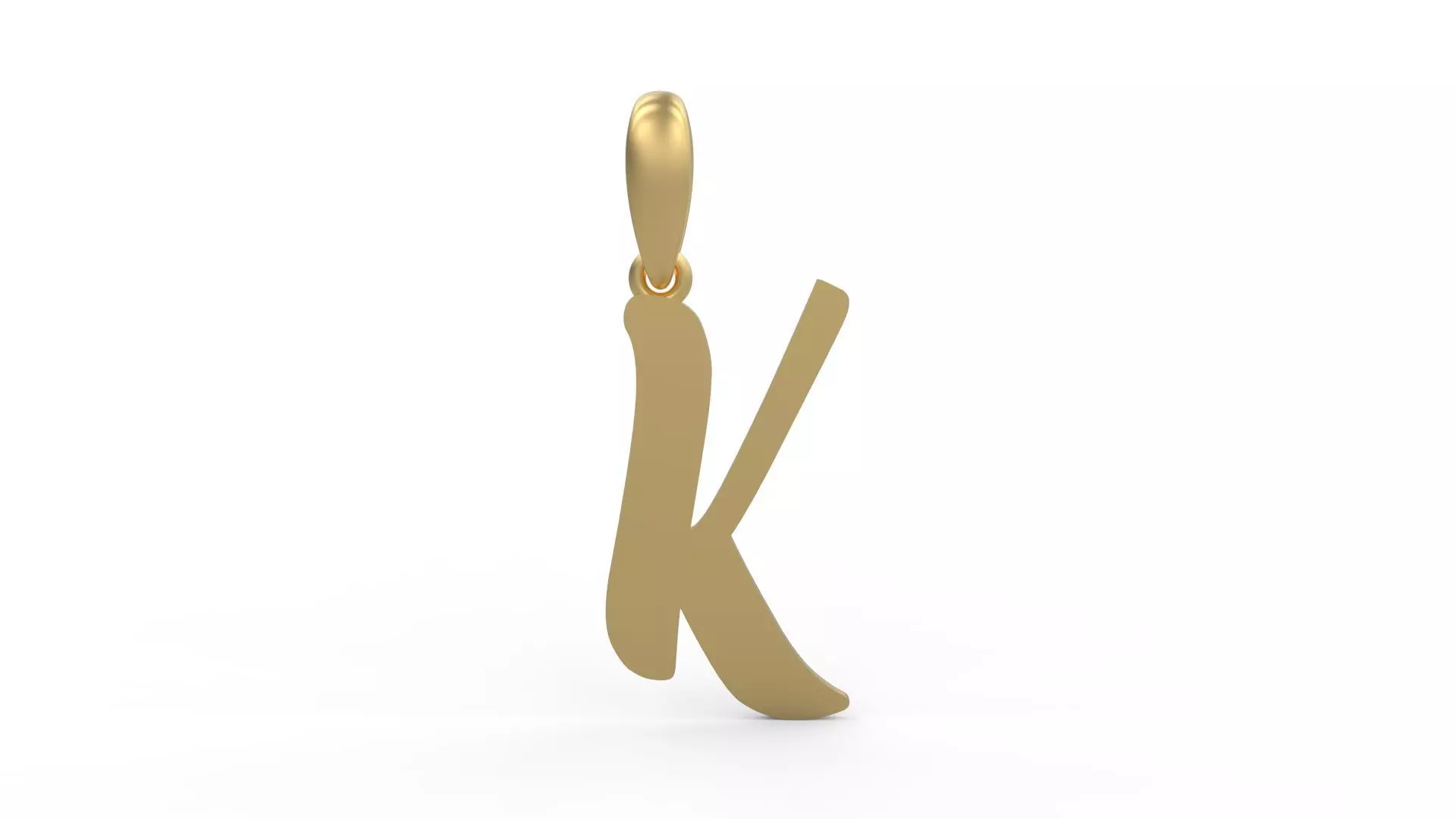 Initial Letters Pendant Beabella K 3D print model_0