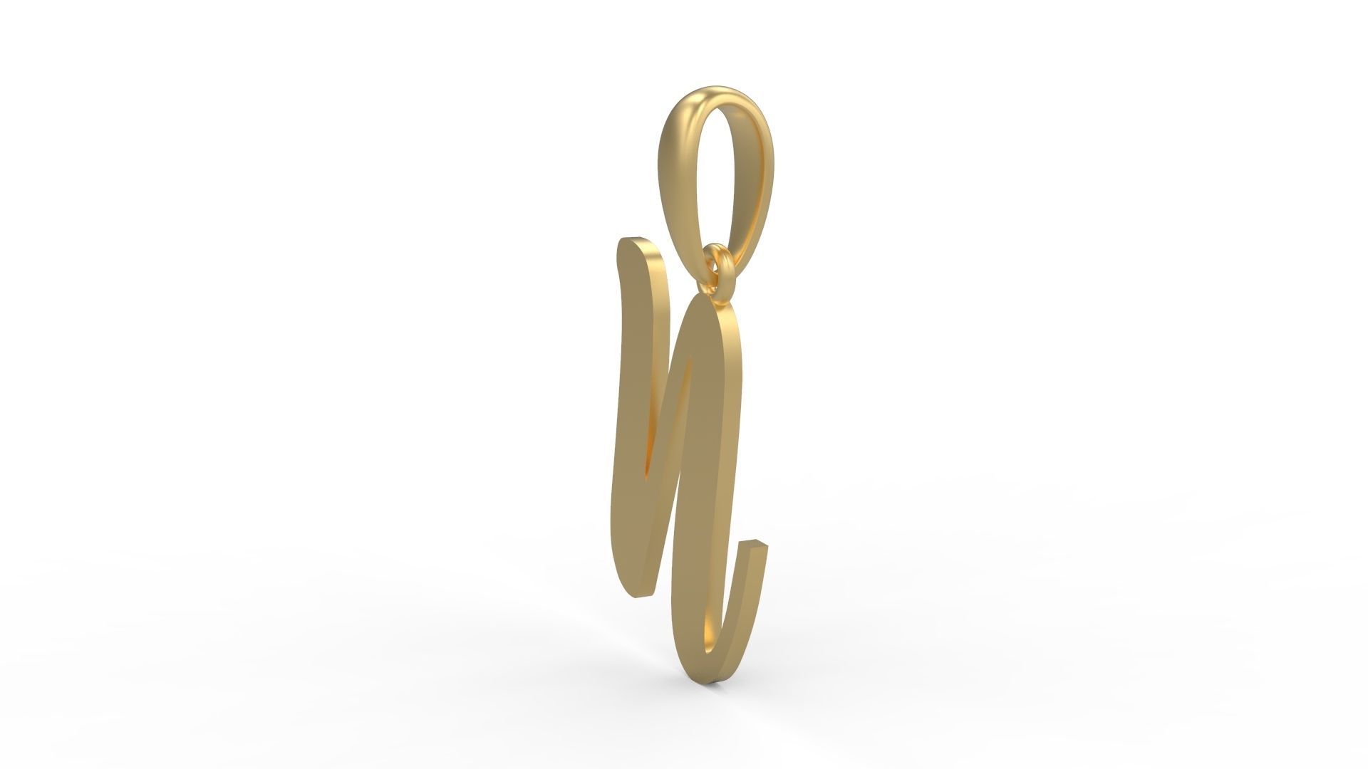 Initial Letters Pendant Beabella N 3D print model_1