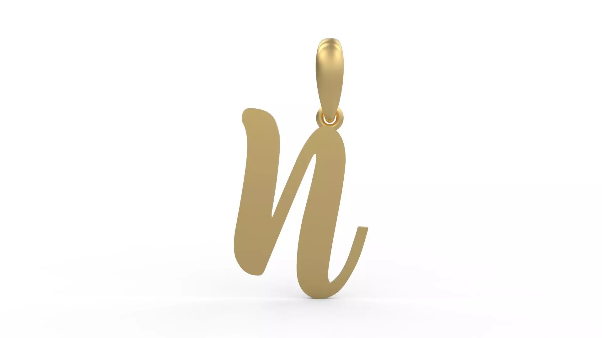 Initial Letters Pendant Beabella N 3D print model_0