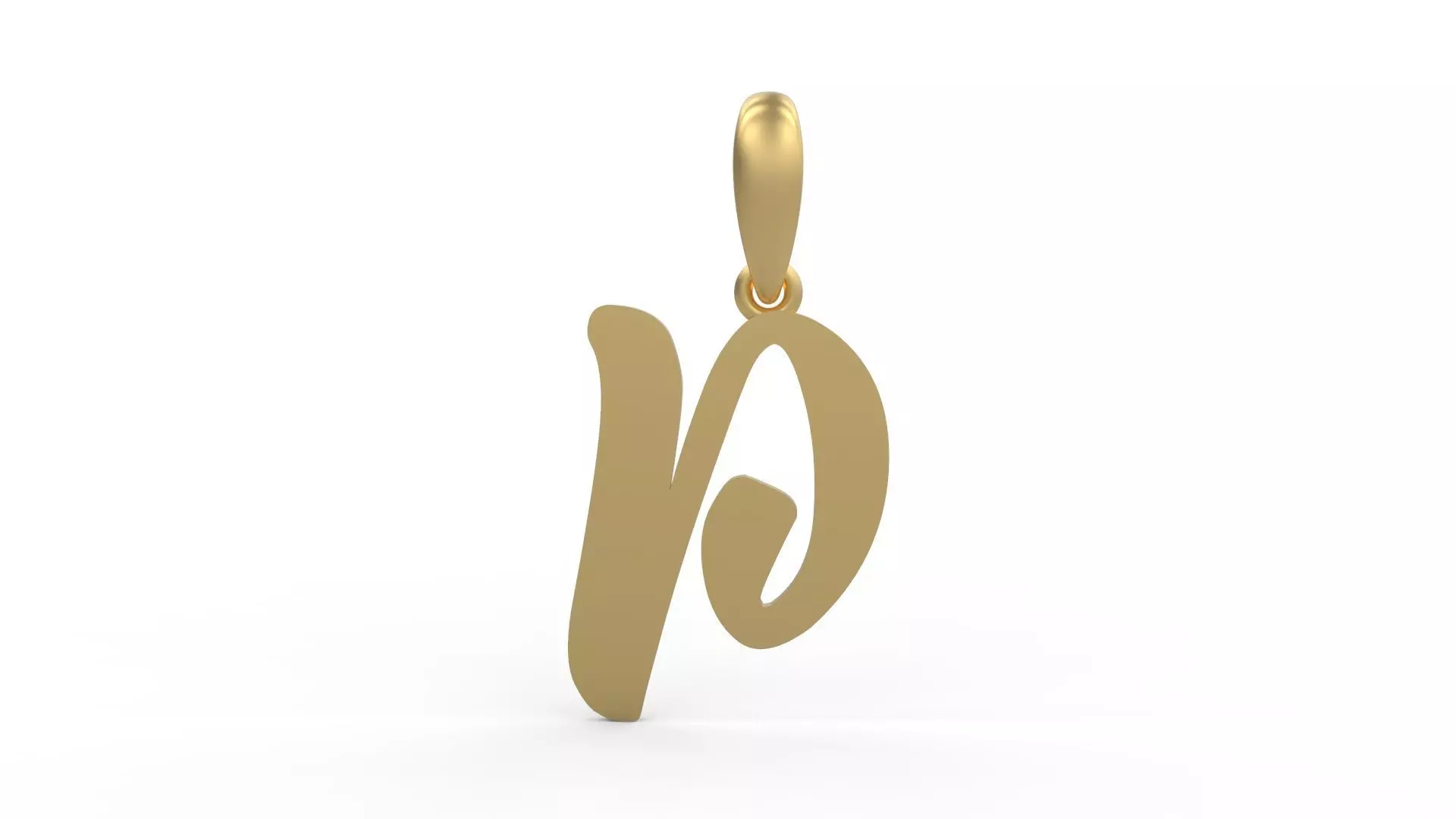 Initial Letters Pendant Beabella P 3D print model_0