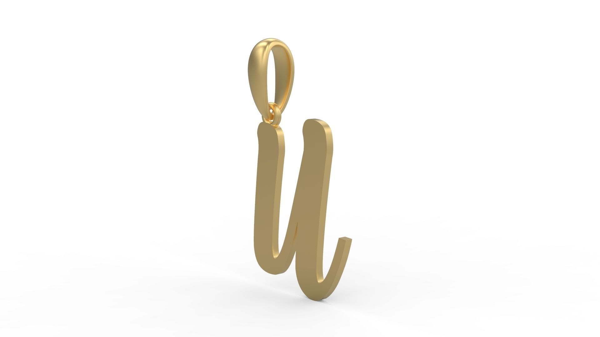 Initial Letters Pendant Beabella U 3D print model_1