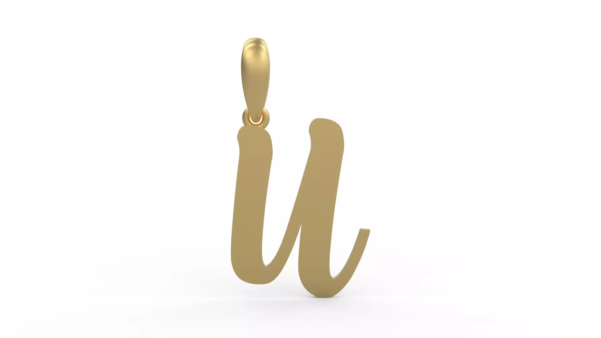 Initial Letters Pendant Beabella U 3D print model_0