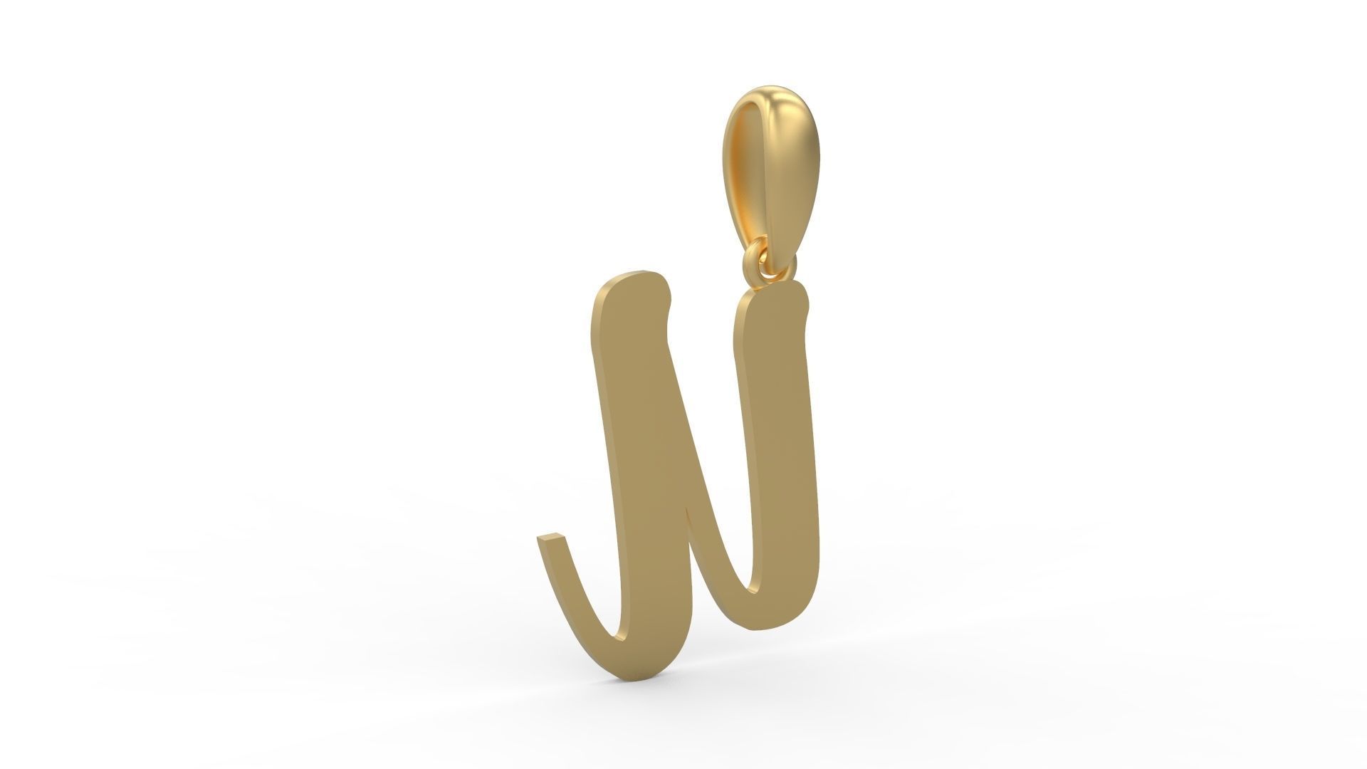 Initial Letters Pendant Beabella U 3D print model_3