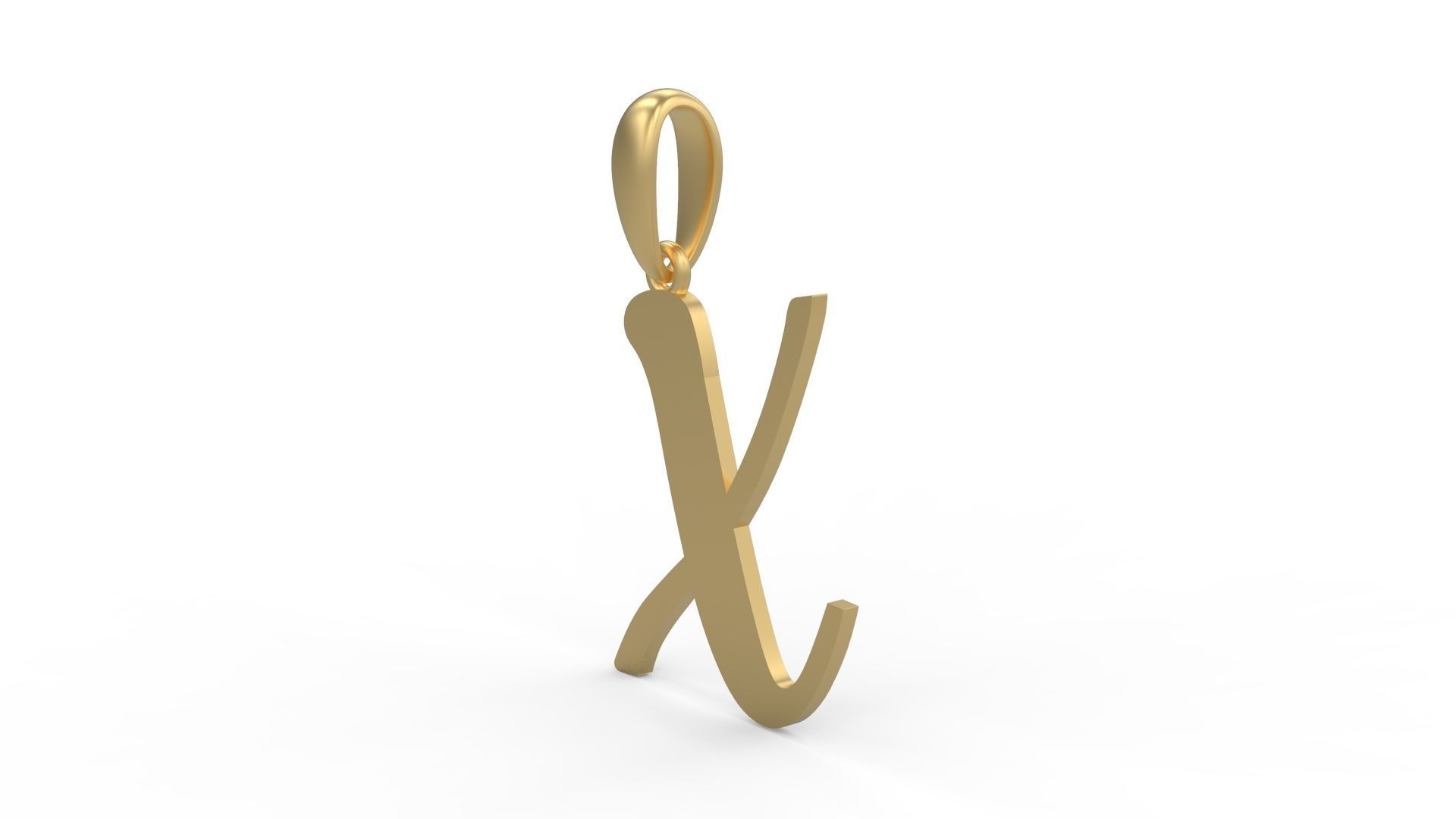 Initial Letters Pendant Beabella X 3D print model_1