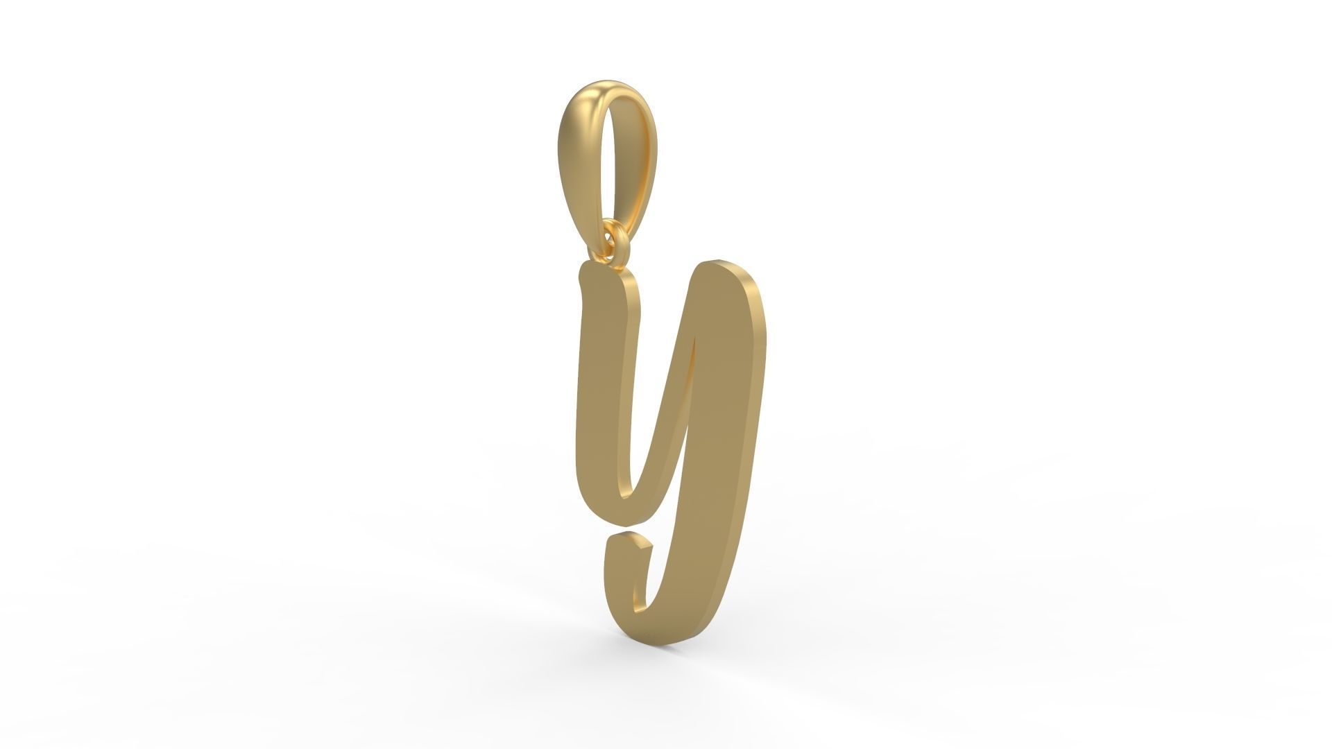 Initial Letters Pendant Beabella Y 3D print model_1