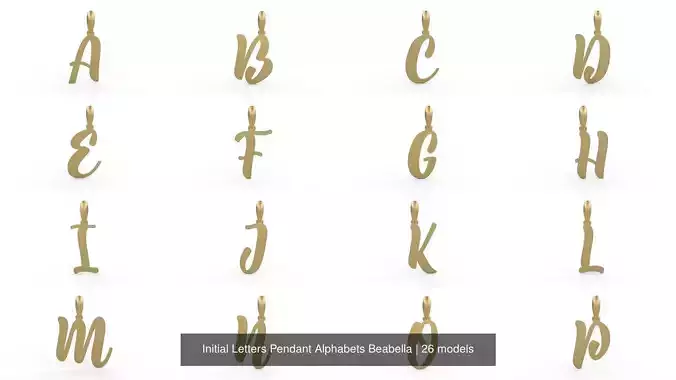 Initial Letters Pendant Alphabets Beabella