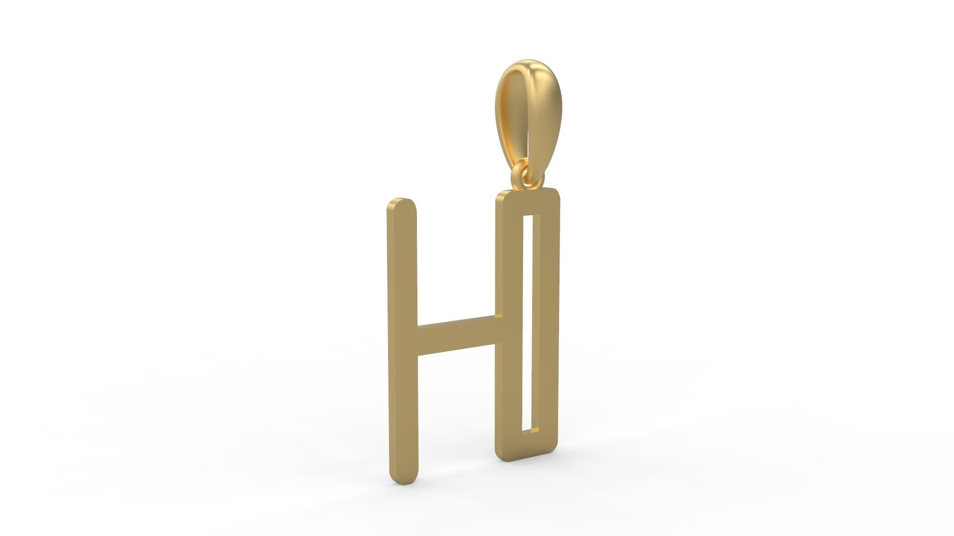 Initial Letters Pendant tuman holiday H 3D print model_3