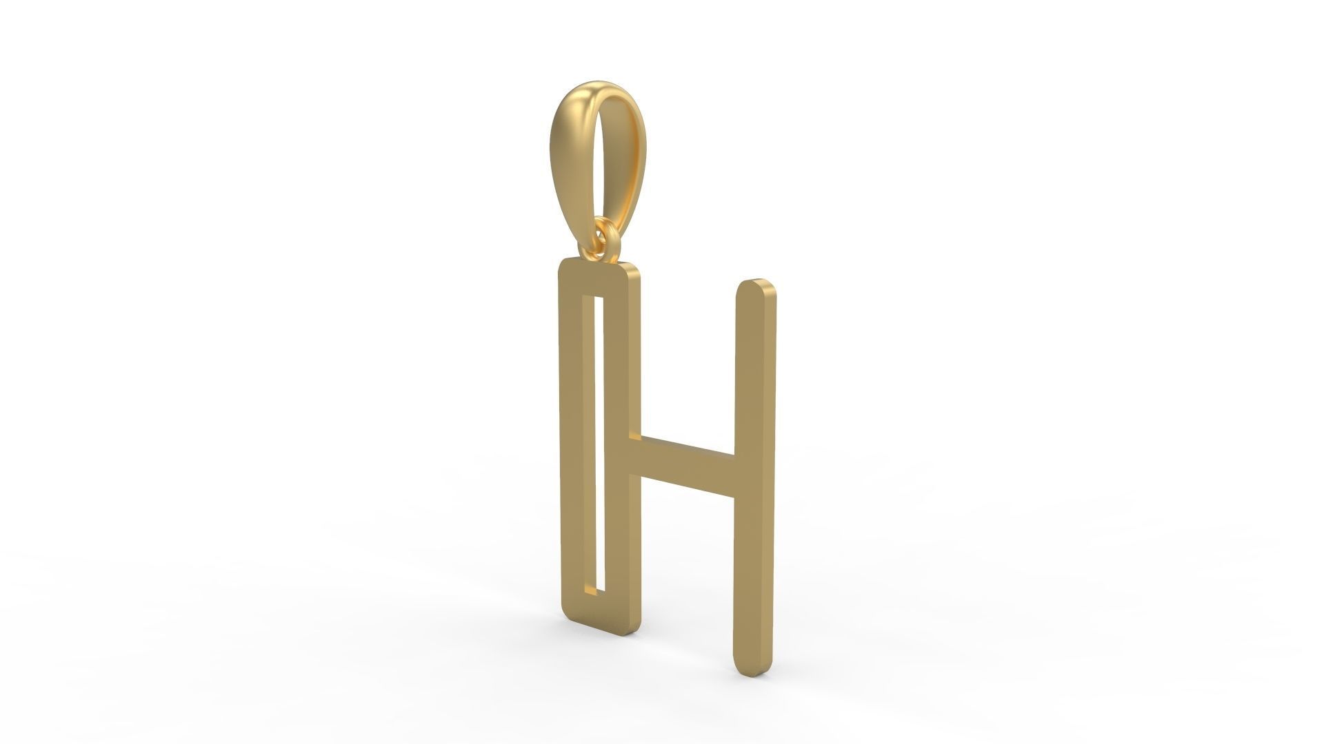 Initial Letters Pendant tuman holiday H 3D print model_1