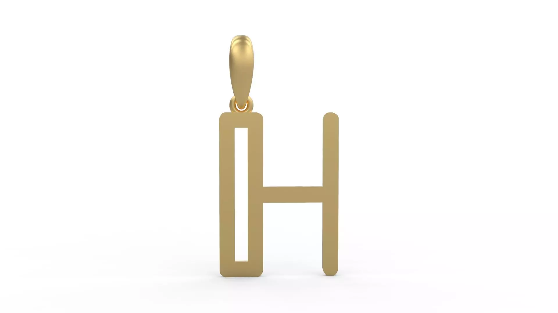 Initial Letters Pendant tuman holiday H 3D print model_0