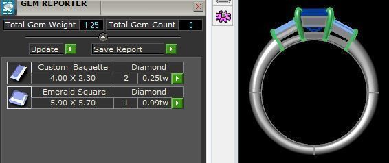 Three Stone Diamond Ring  3D print model_5
