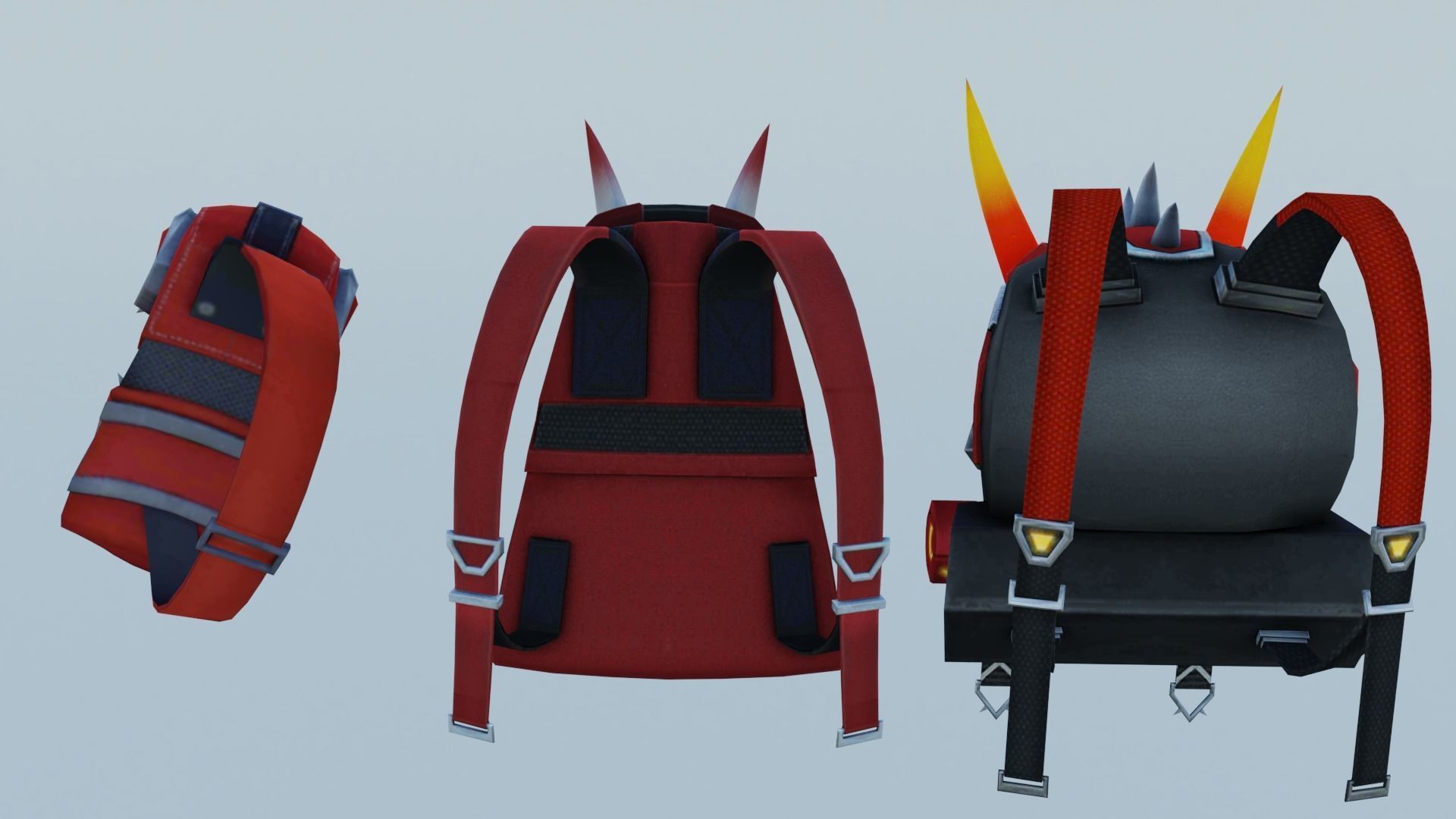 bag 3x Angeldevil Backpack 3D model_2