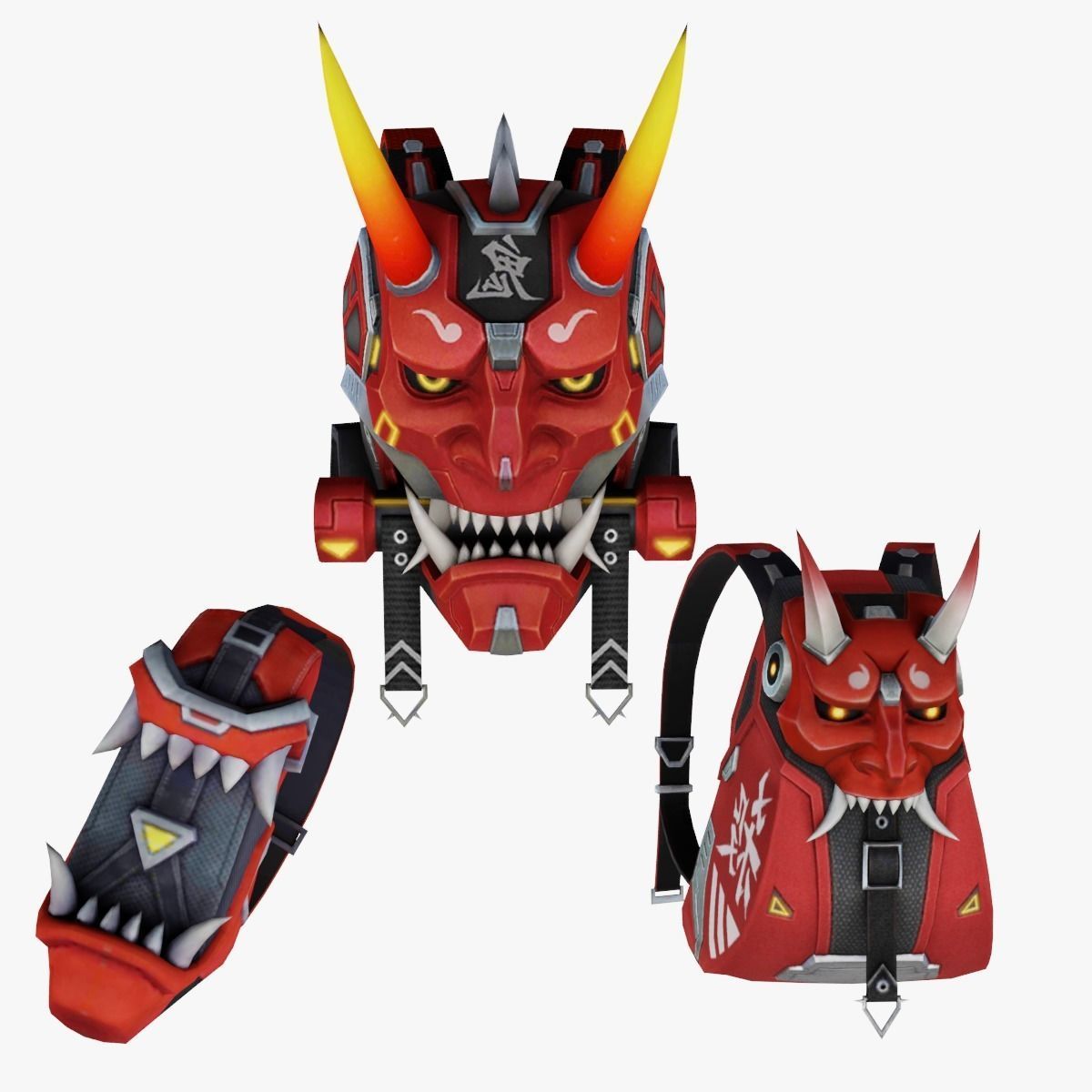 bag 3x Angeldevil Backpack 3D model_1