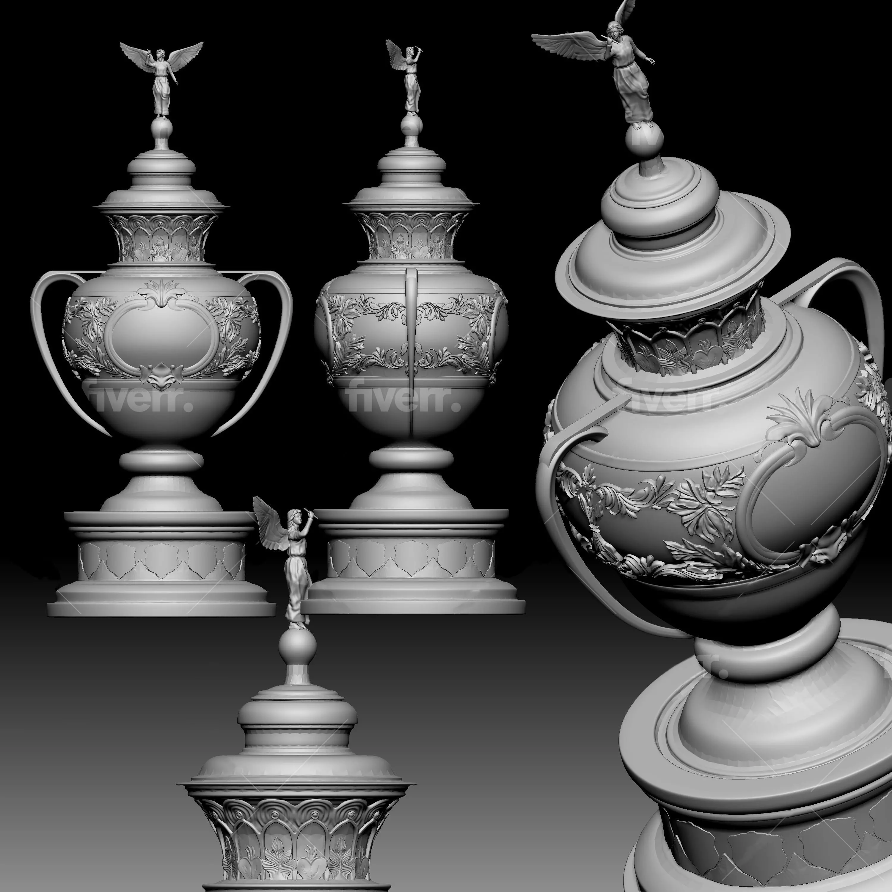 Rugby League Challenge Cup Trophy 3D print model_0