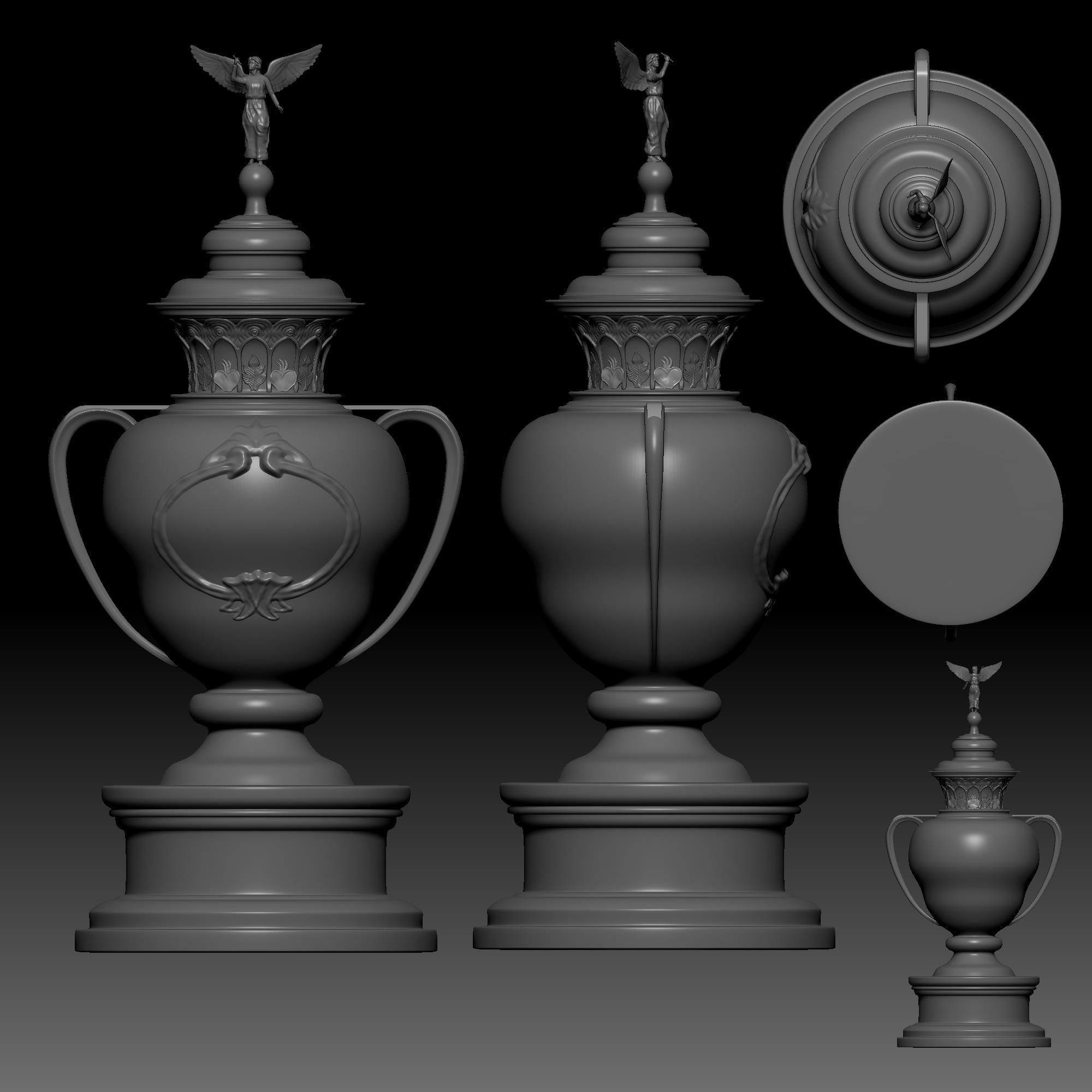 Rugby League Challenge Cup Trophy 3D print model_3