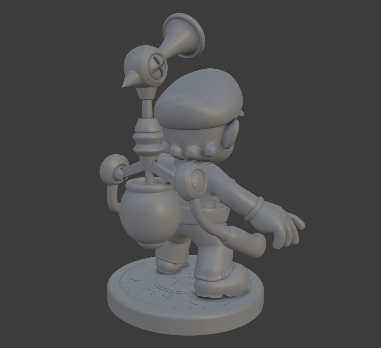 SUPER MARIO SUNSHINE - 3D PRINTABLE STATUE 3D print model_4