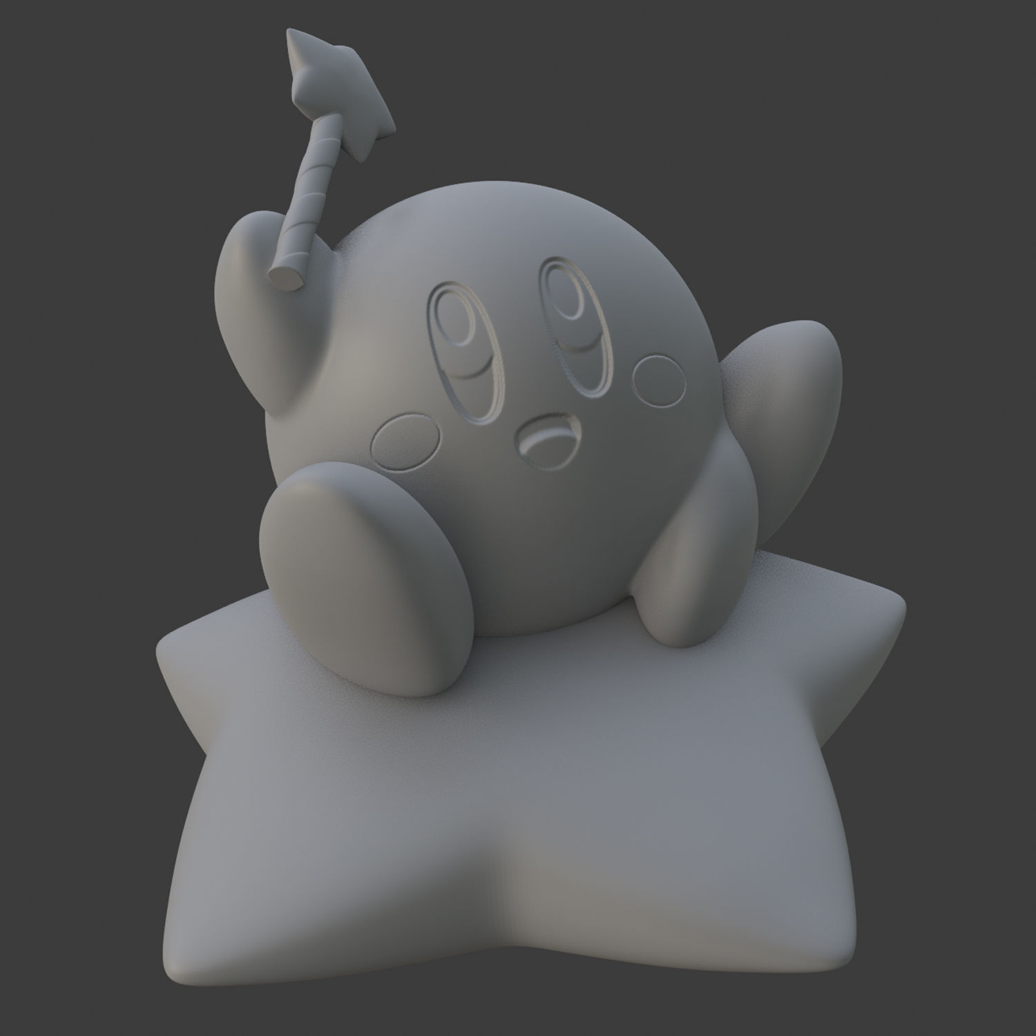 KIRBY STAR RIDER - 3D PRINTABLE STATUE 3D print model_3