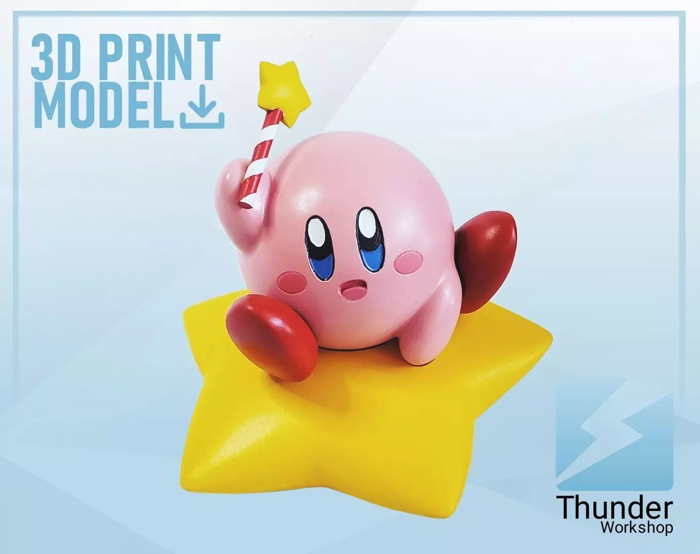 KIRBY STAR RIDER - 3D PRINTABLE STATUE 3D print model_0