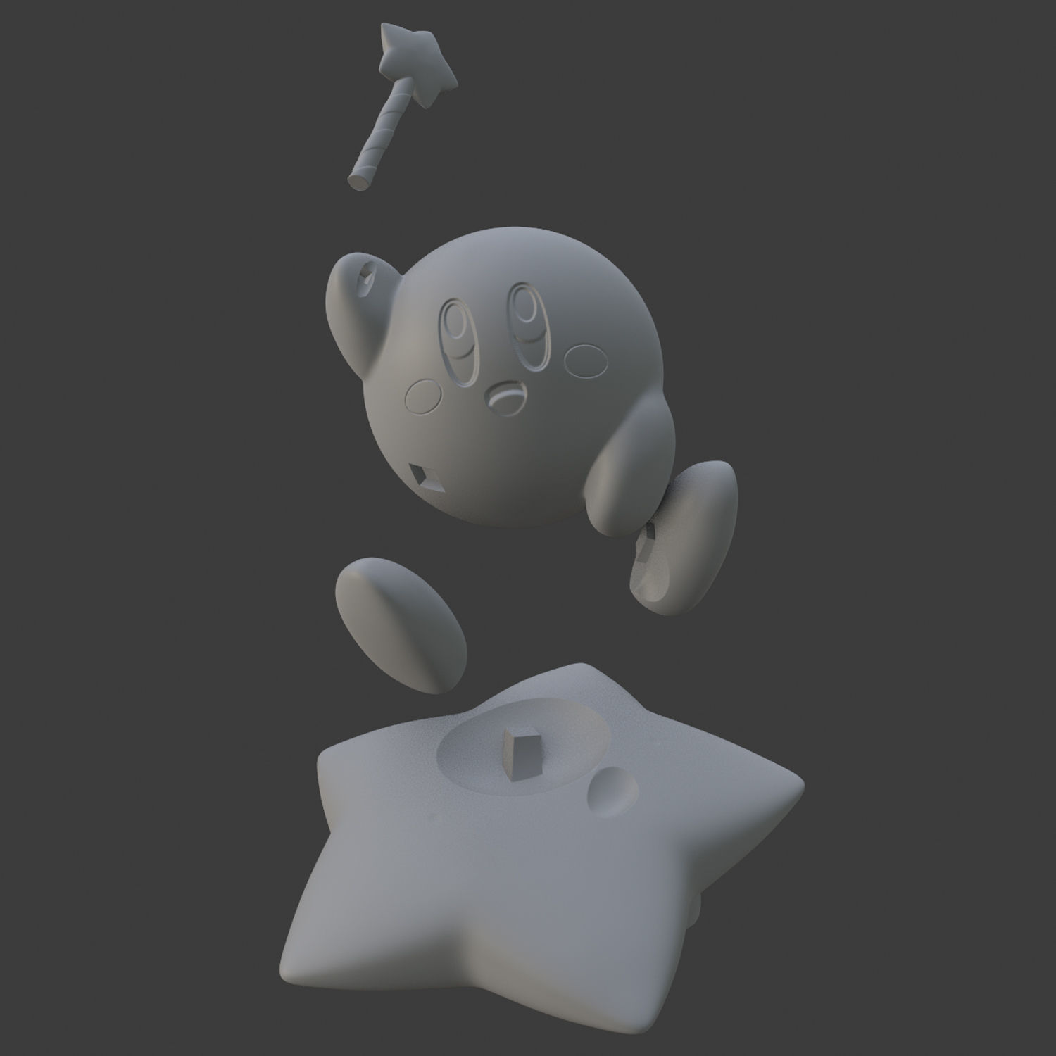 KIRBY STAR RIDER - 3D PRINTABLE STATUE 3D print model_5