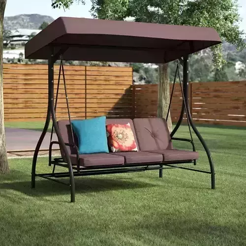 Lasalle Canopy Patio Porch Swing with Stand