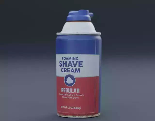 Photoscanned Rusty Old Shaving Foam Cream Can 3D model