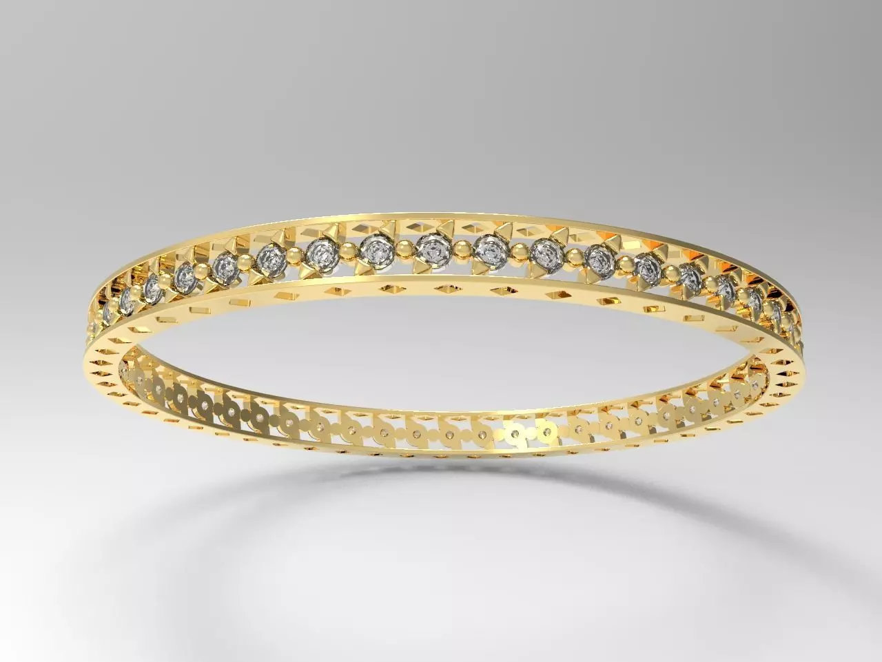 Diamond Bangle 3dm stl obj detail 3D print model B0001 3D print model_0